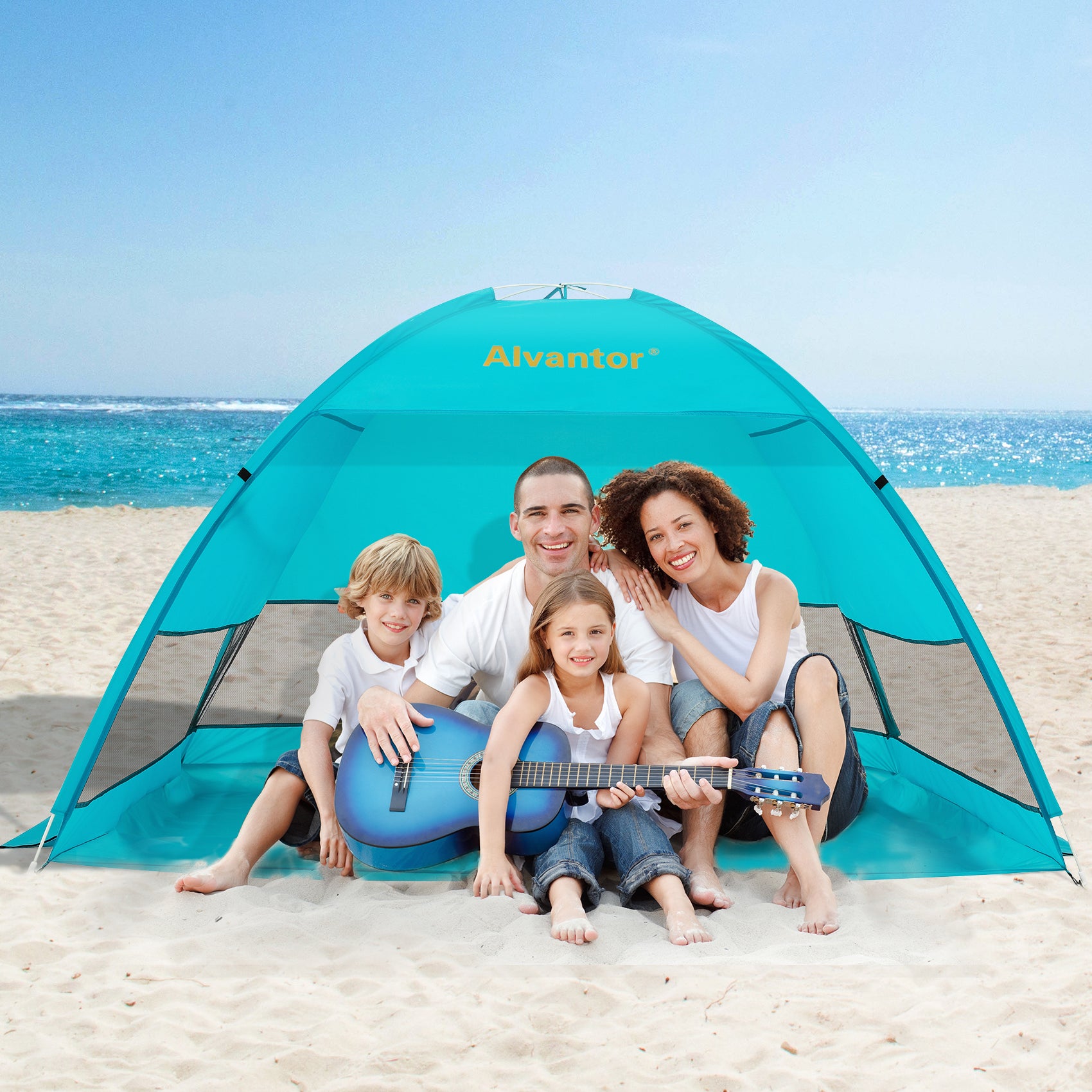 Alvantor Coolhut Plus Hub Pop Up Beach Tent Sun Shelter 79"x47"x53"