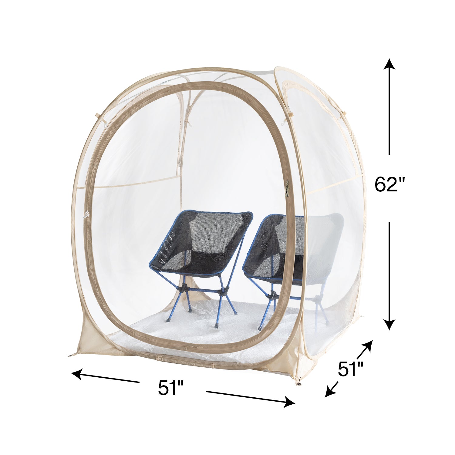 EighteenTek 2 Person Pop Up Sports Tent, Fully Enclosed Rain Pod