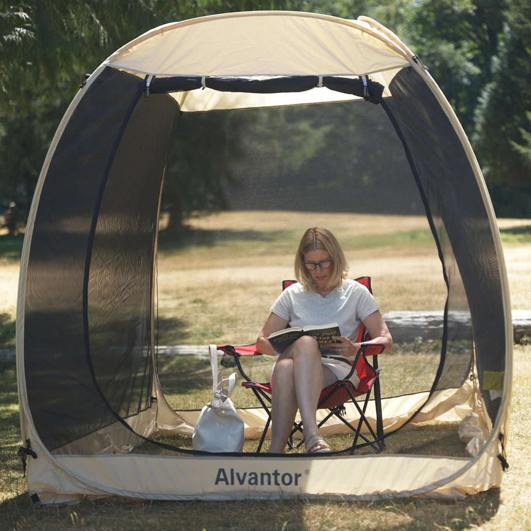 Alvantor 6‘x6' Pop Up Outdoor Camping Tent Canopy Gazebo 2-3 People Screen House for Patios, Instant Tent Patented