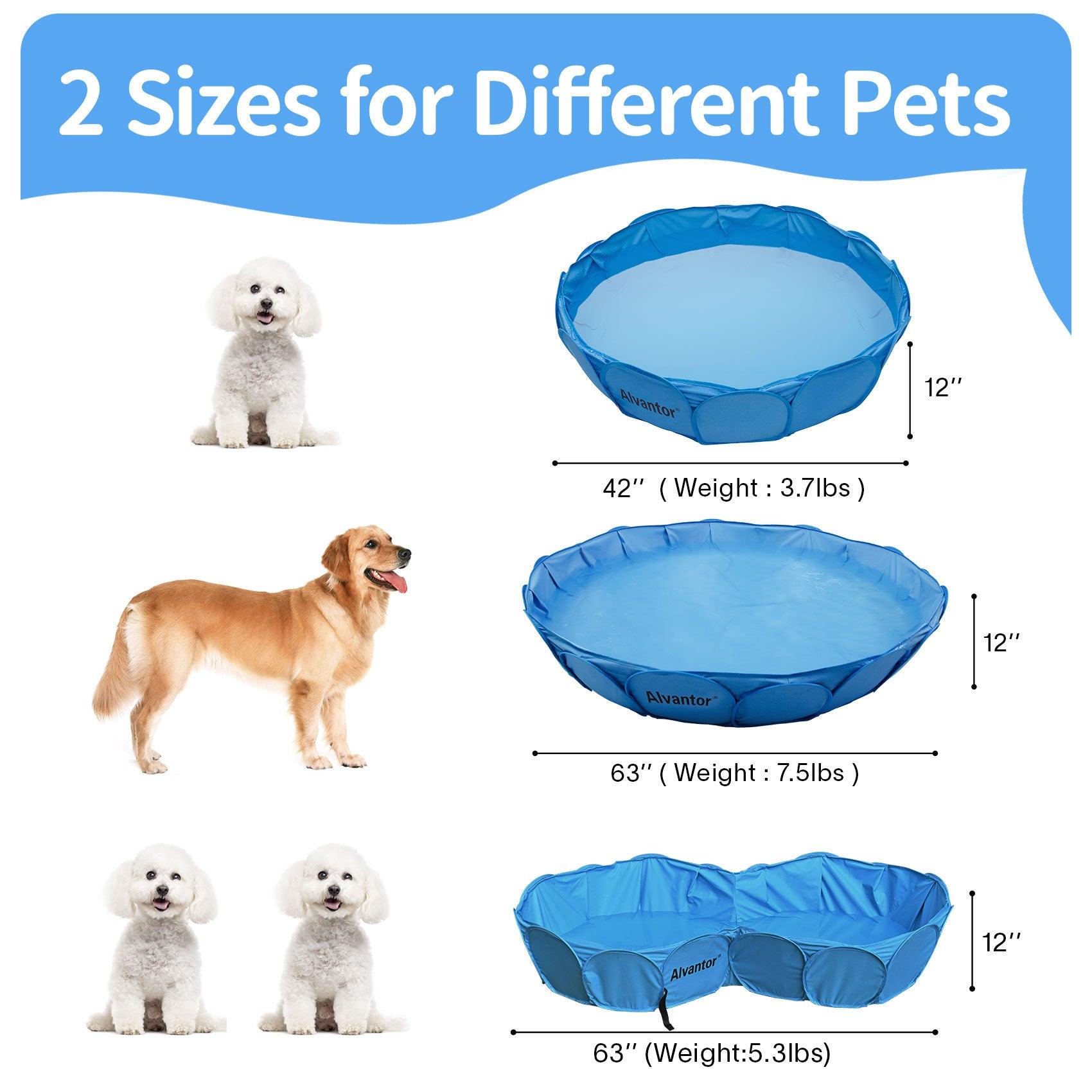 Alvantor Double Swimming Pool Pet Bathing Tub Hard Plastic Kiddie Pools Portable Pond Ball Pit