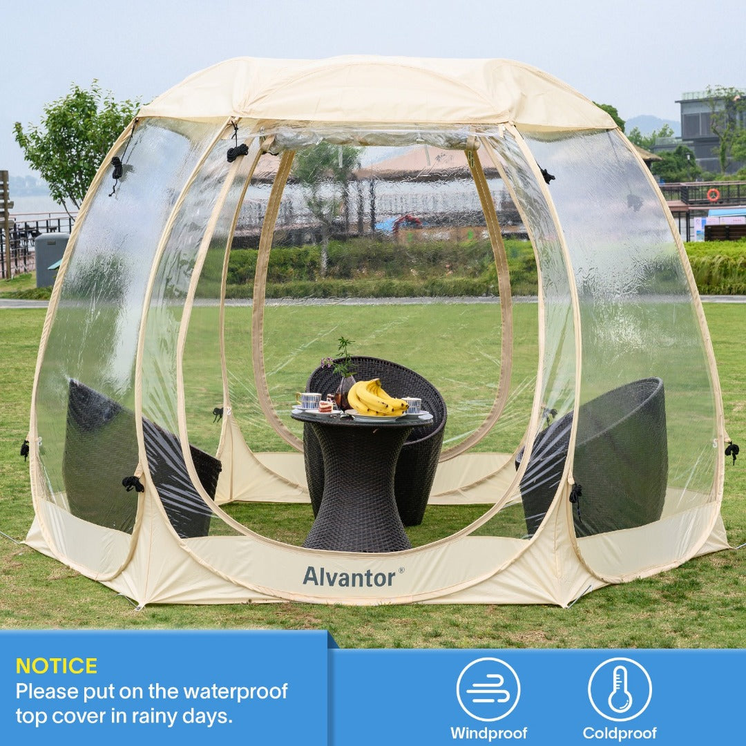 Alvantor 10'×10' Outdoor Bubble Tent™ Pop Up Gazebo™ Family Camping Backyard Transparent Patented