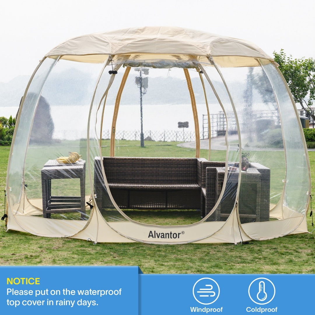 Alvantor 12'×12' Outdoor Bubble Tent™ Pop Up Gazebos™ For 8-10 People Patented